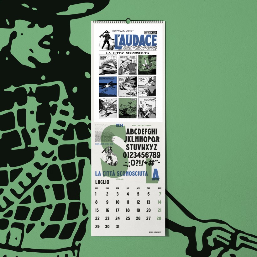 Calendario Fumetto Italiano 2024 dettaglio 