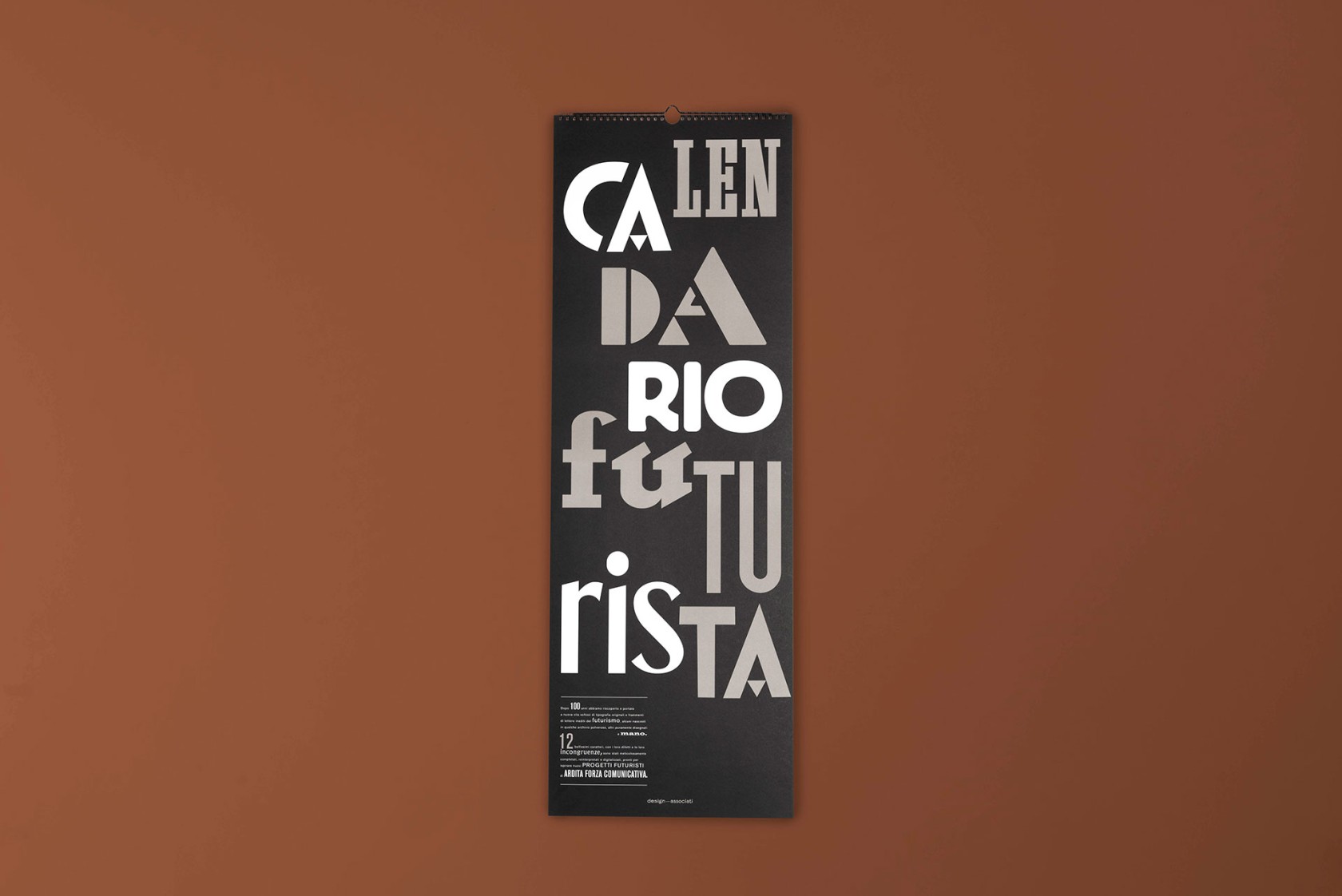 Calendario futurista 2019 dettaglio 