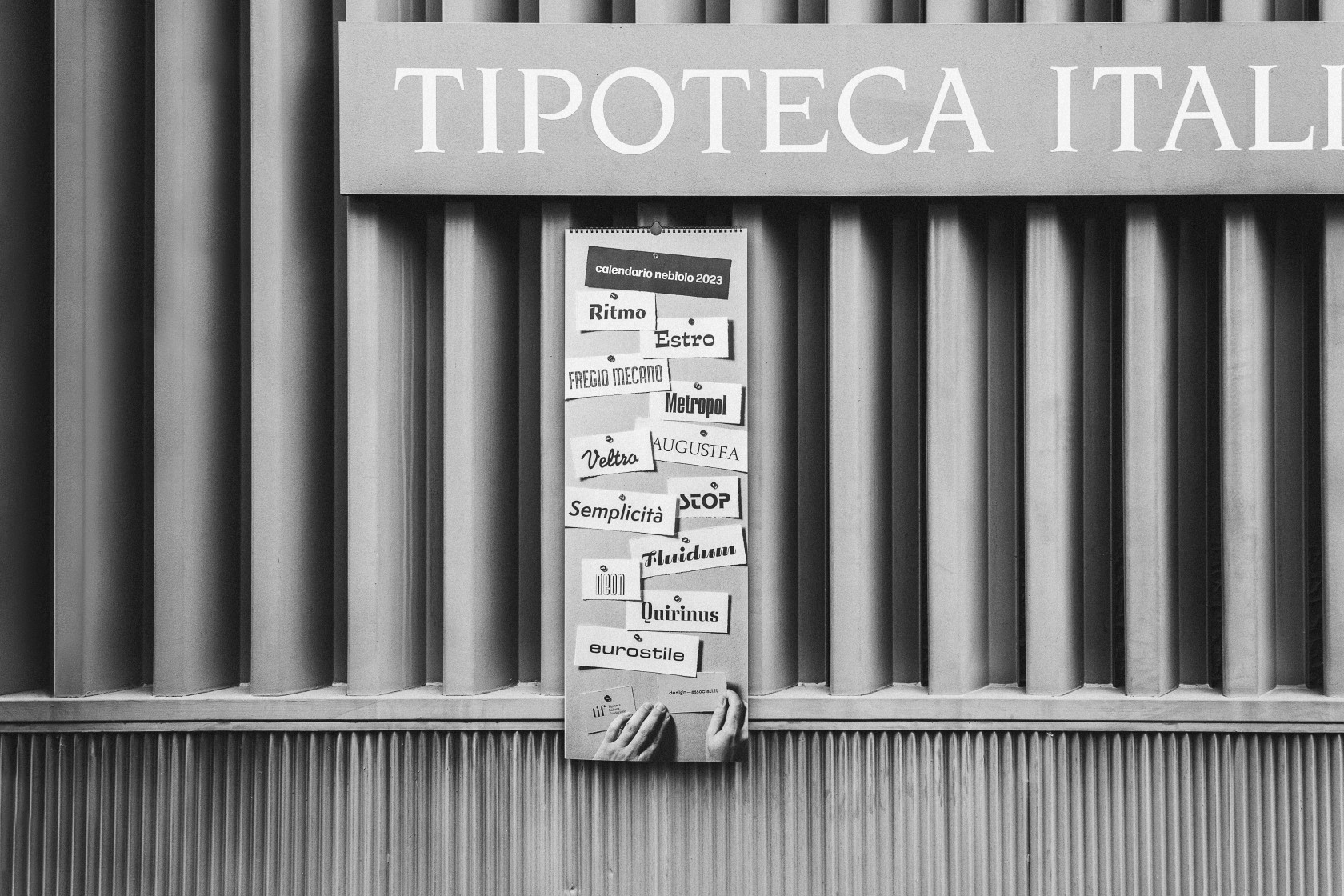 Calendario Tipografico 2023 Fonderia Nebiolo dettaglio Calendario Tipografico 2023 Nebiolo