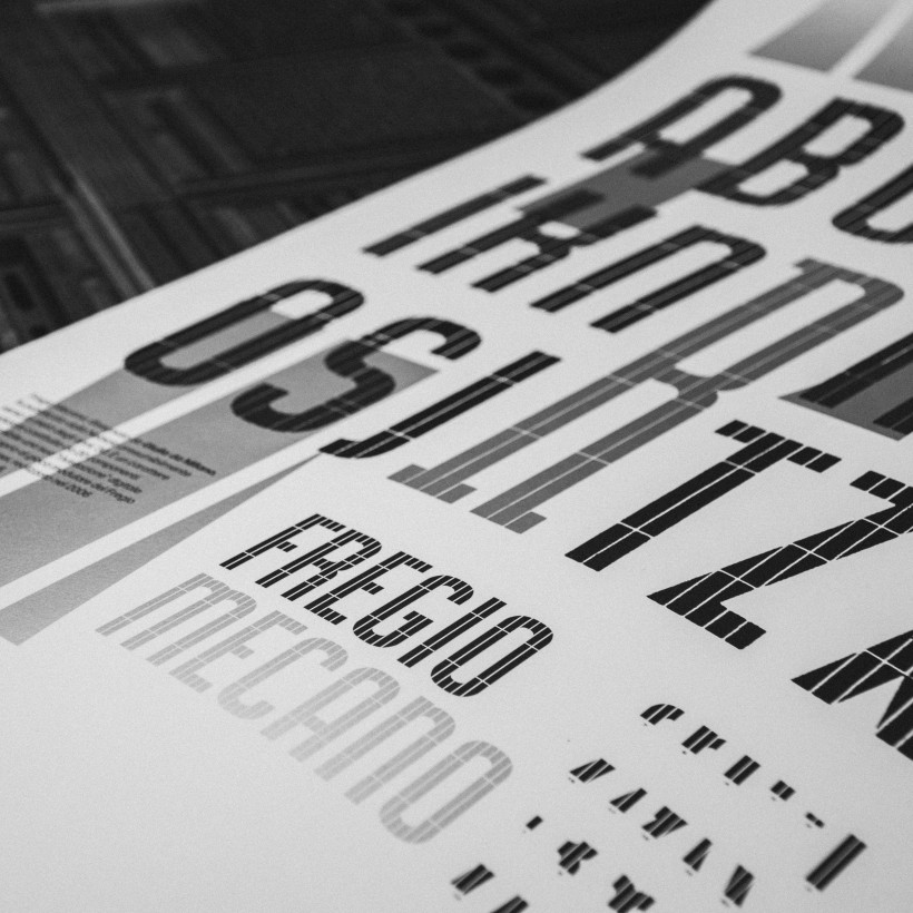 Calendario Tipografico 2023 Fonderia Nebiolo dettaglio Dettaglio del carattere tipografico Fregio Mecano di Giulio Da Milano