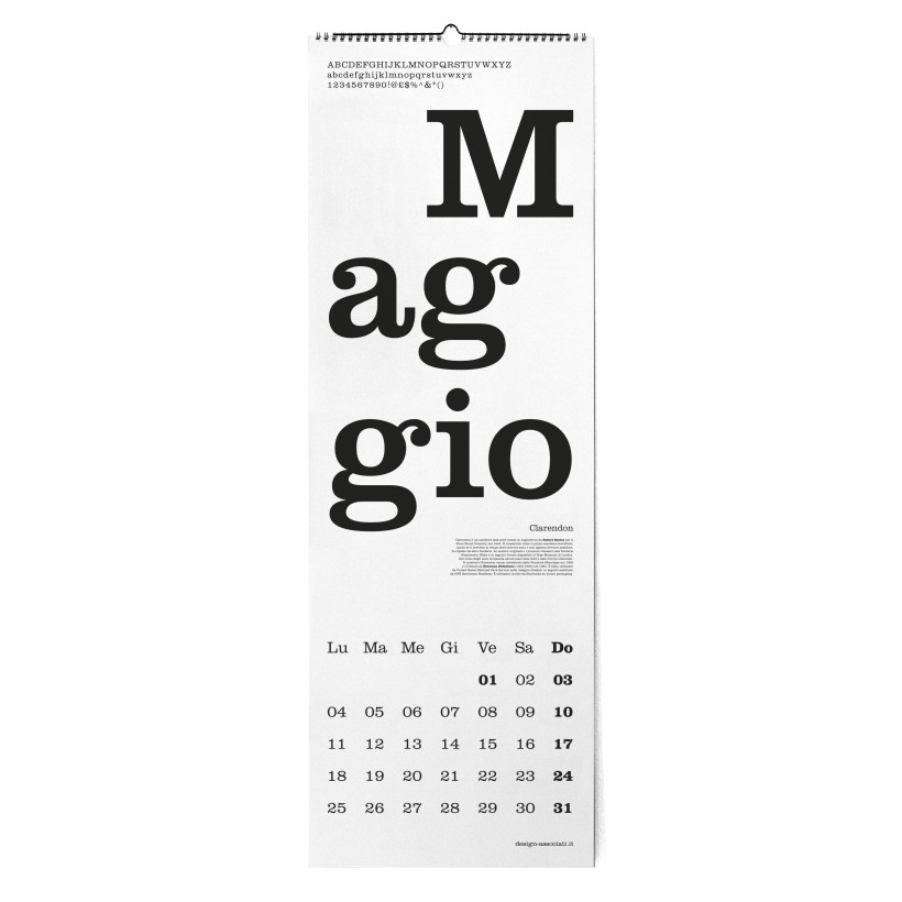 Calendario Tipografico 2009 dettaglio 