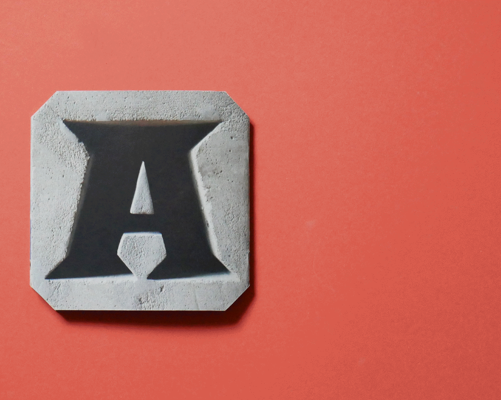 Il lungo processo di realizzazazione di Concretype, the 3d concrete font immagine animata