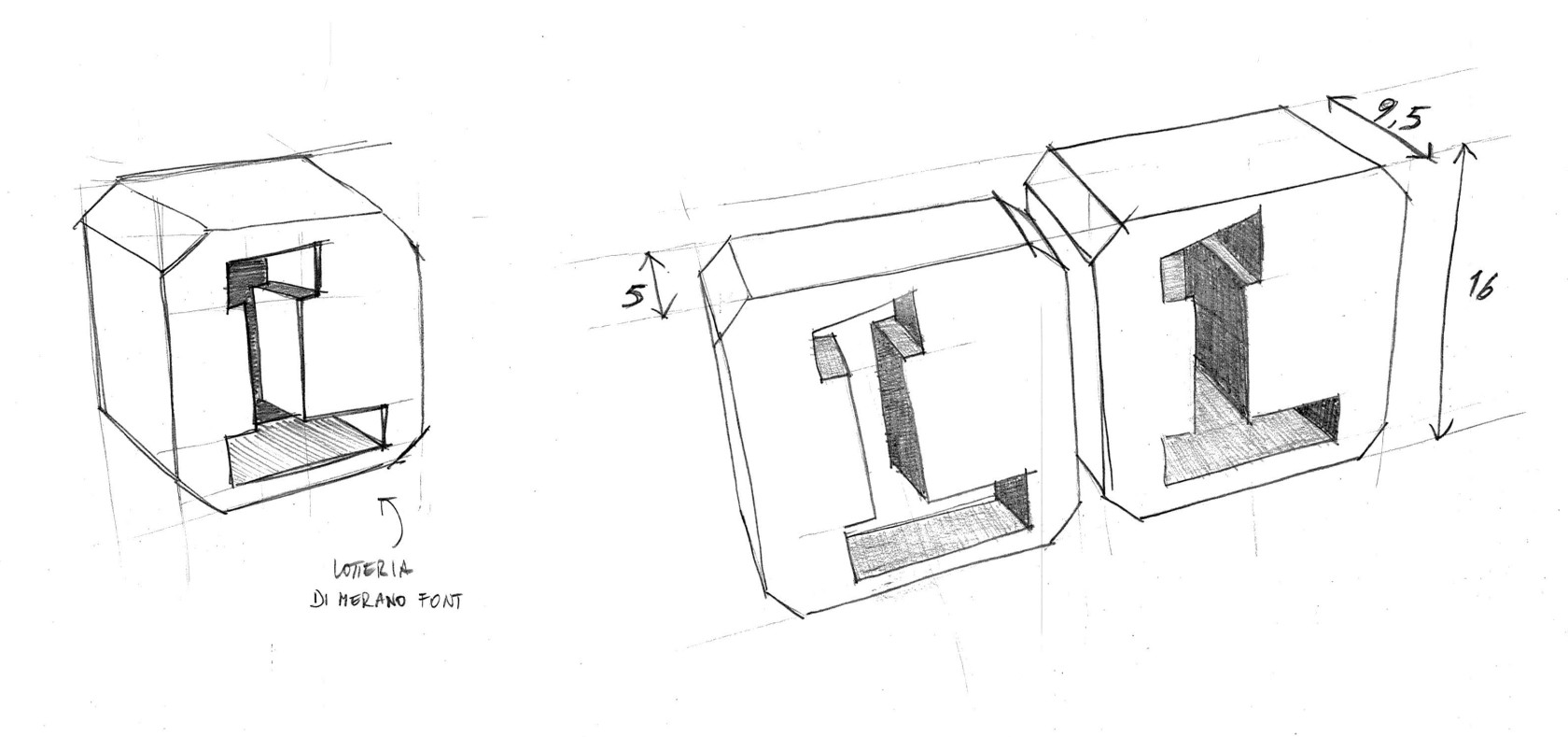 ConcreType dettaglio Prima fase di ideazione di ConcreType