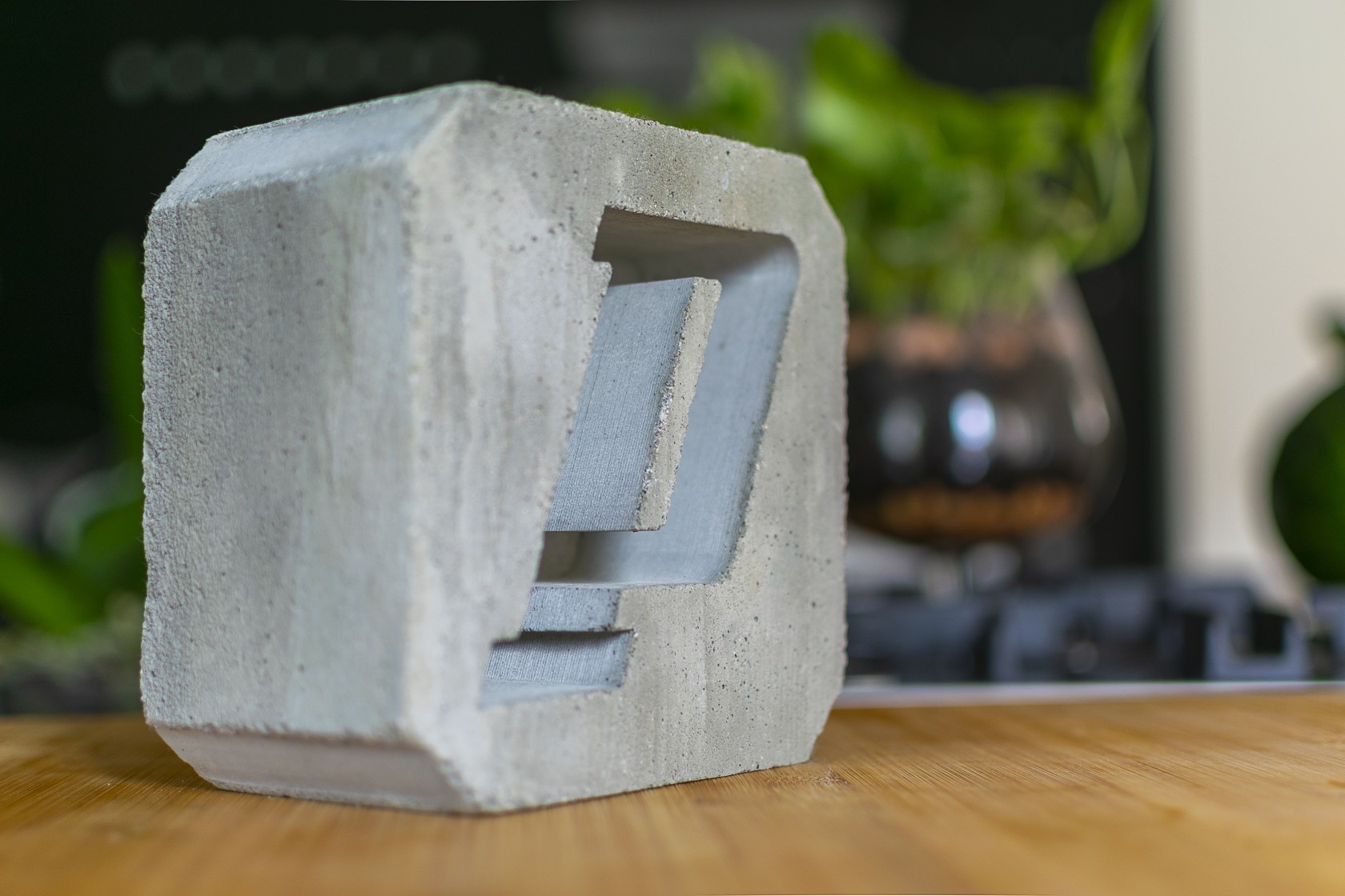 ConcreType dettaglio Dettaglio della lettera in cemento