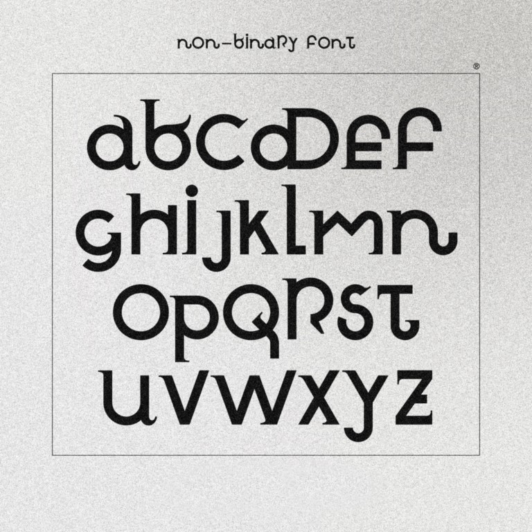 non-binary font copertina