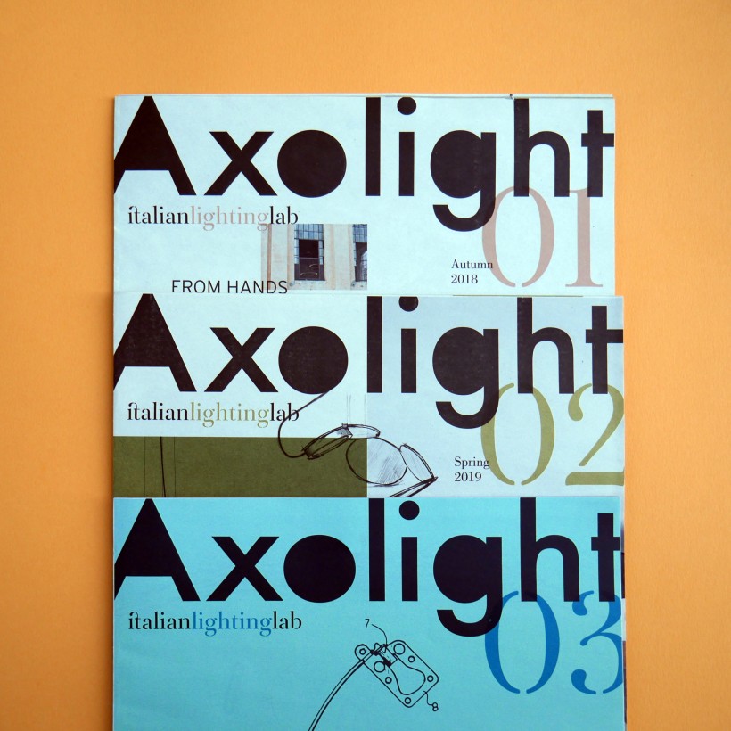 ItalianLightingLab: nuovo magazine di illuminazione per Axolight dettaglio Copertina del Magazine ItalianLightingLab