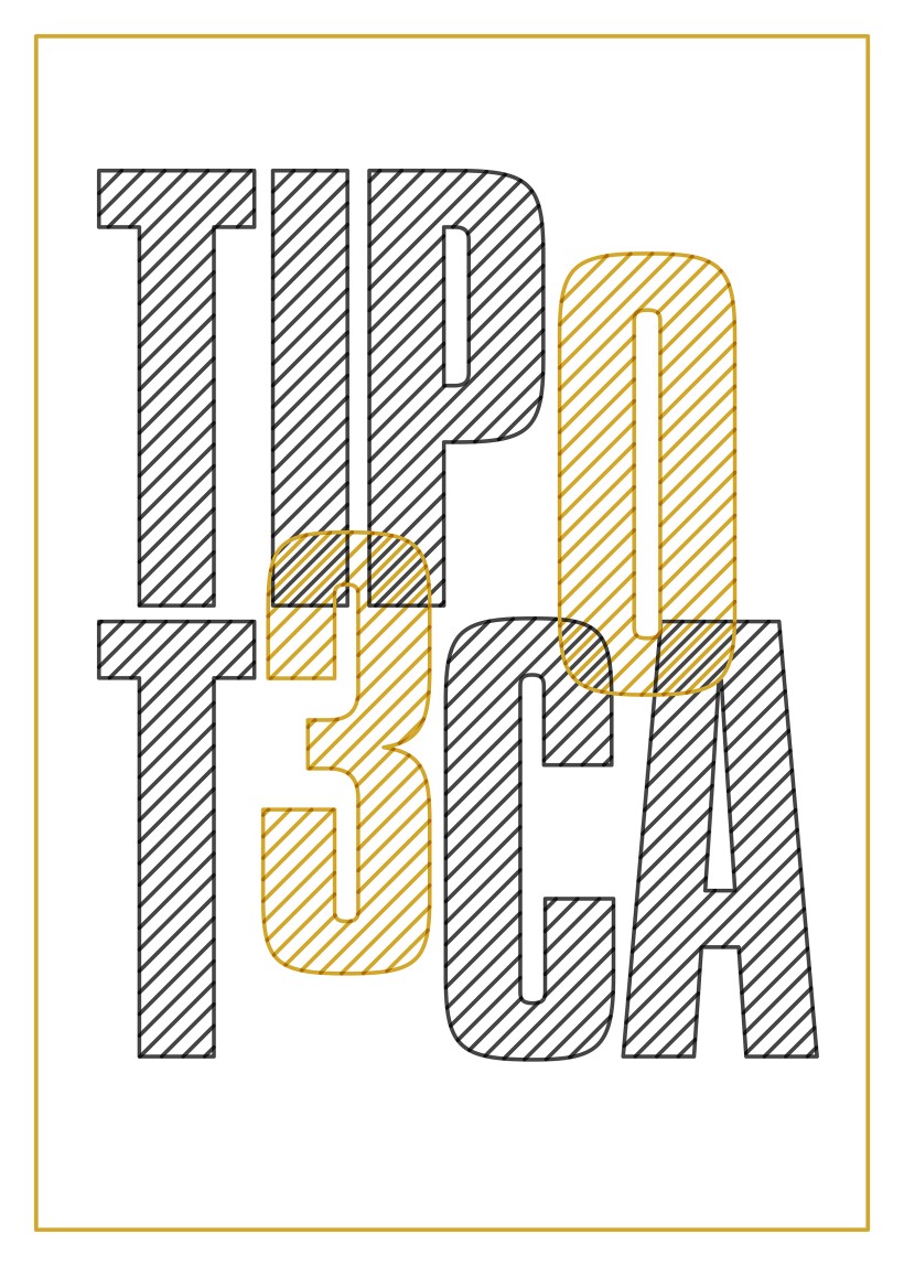 Logo celebrativo per i 30 anni della Tipoteca Italiana Fondazione dettaglio Vettoriale TIP0T3cA
