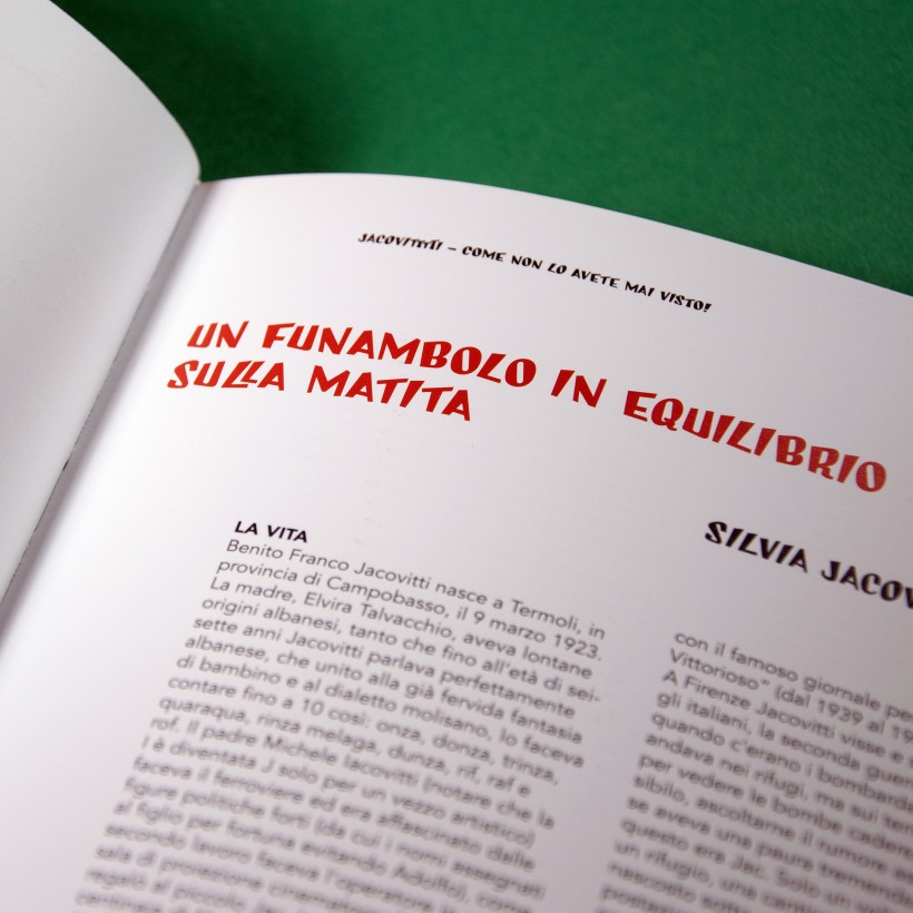 Paff! Cataloghi dettaglio Dettaglio pagine interne, Jacovitti - un funambolo in equilibrio sulla matita