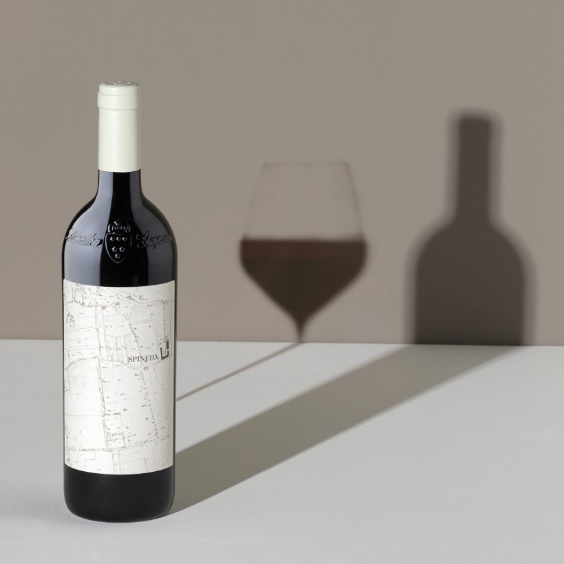 Spineda Merlot - Etichetta per Vino a produzione limitata dettaglio Etichetta  della bottiglia di Spineda Merlot